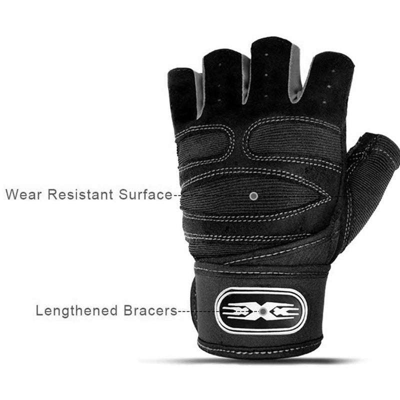 Stay Protected & Comfortable: Half-Finger Fitness Gloves for Men & Women - Breathable Sunshade Sports Gloves for Outdoor Activities!
