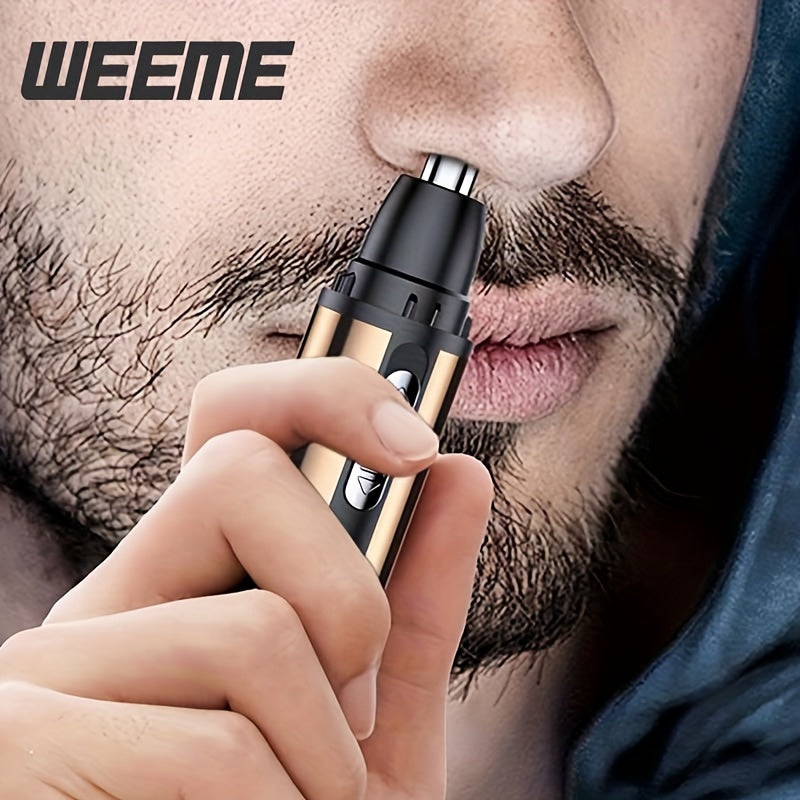 WEEME Electric Nose Hair Trimmer, USB Rechargeable Nose and Ear Hair Clipper, Unisex Nose Shaver, Eyebrow and Facial Hair Removal Device