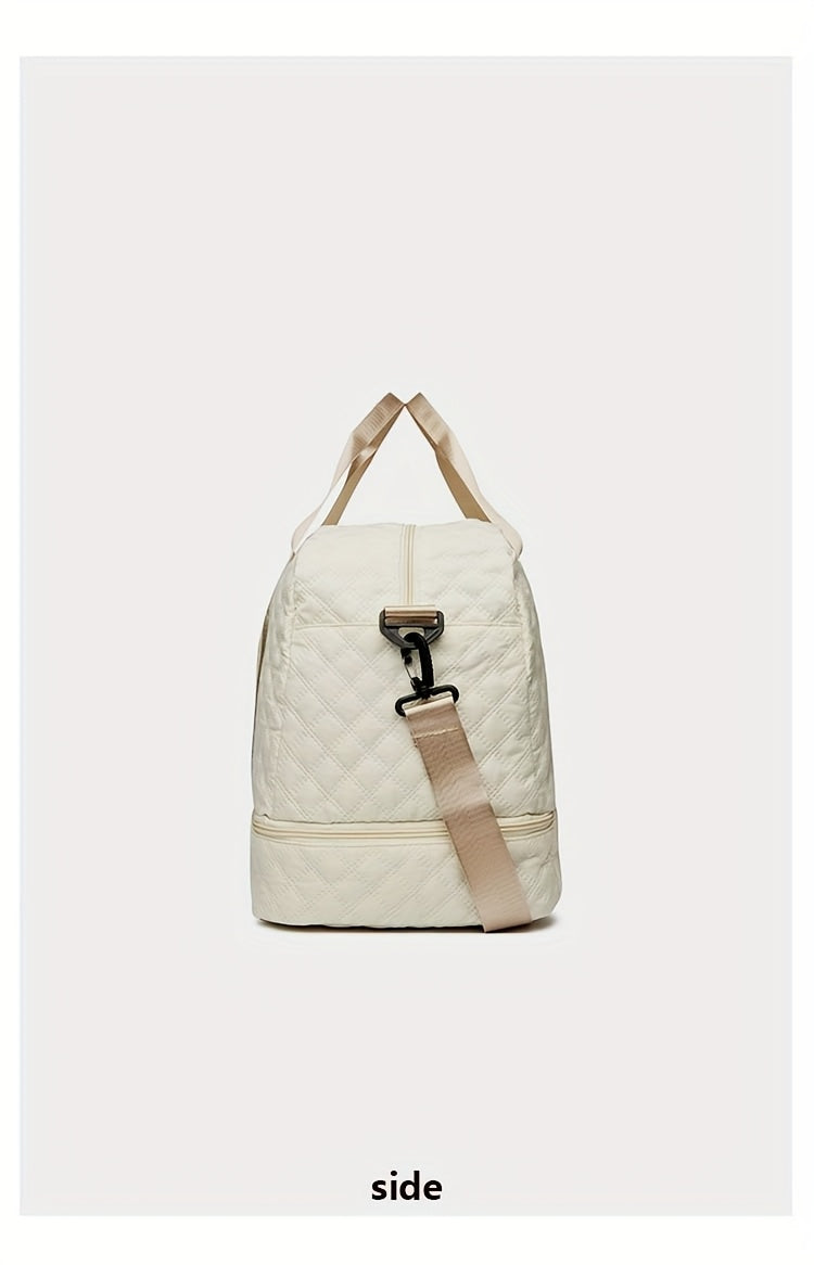 [Luxury Travel Bag] Extra Large Luxury Women's Gym Duffel Travel Bag | Multifunctional with Wet/Dry Separation, Convenient Side Pockets, and Independent Shoe Compartment - Lightweight Maternity Bag Storage Bag for Short Trip