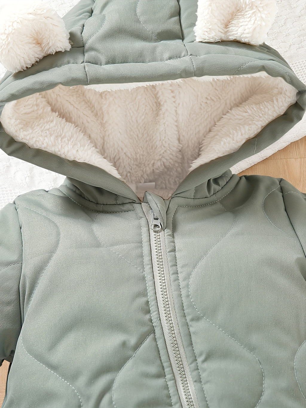 Baby Thickened Romper Autumn and Winter Outdoor Suit Newborn Set with Fleece Lining Zipper for 0-1 Year Old Youngsters' Clothes Christmas/Halloween/Thanksgiving Day, for Outdoor