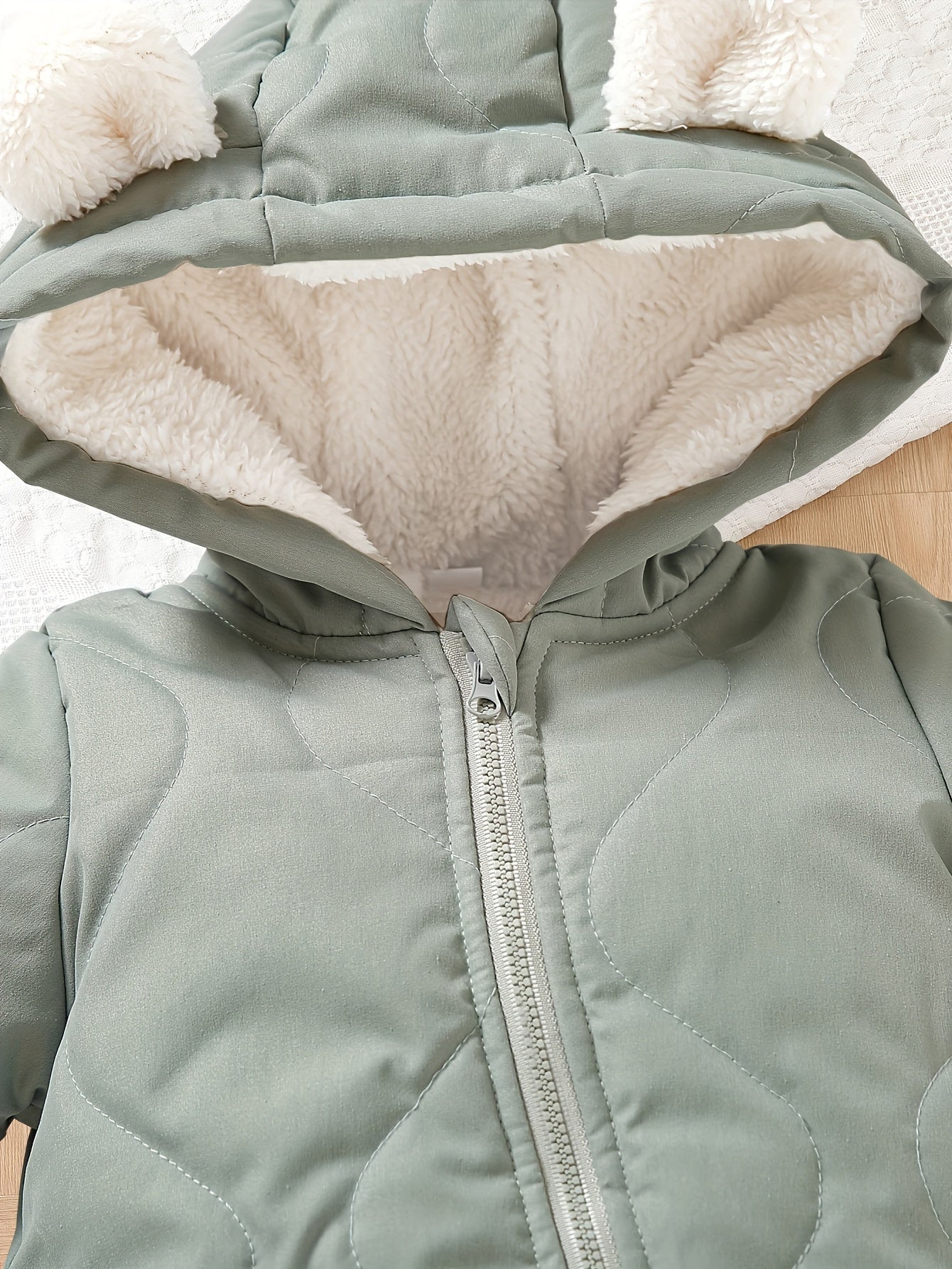 Baby Thickened Romper Autumn and Winter Outdoor Suit Newborn Set with Fleece Lining Zipper for 0-1 Year Old Youngsters' Clothes Christmas/Halloween/Thanksgiving Day, for Outdoor