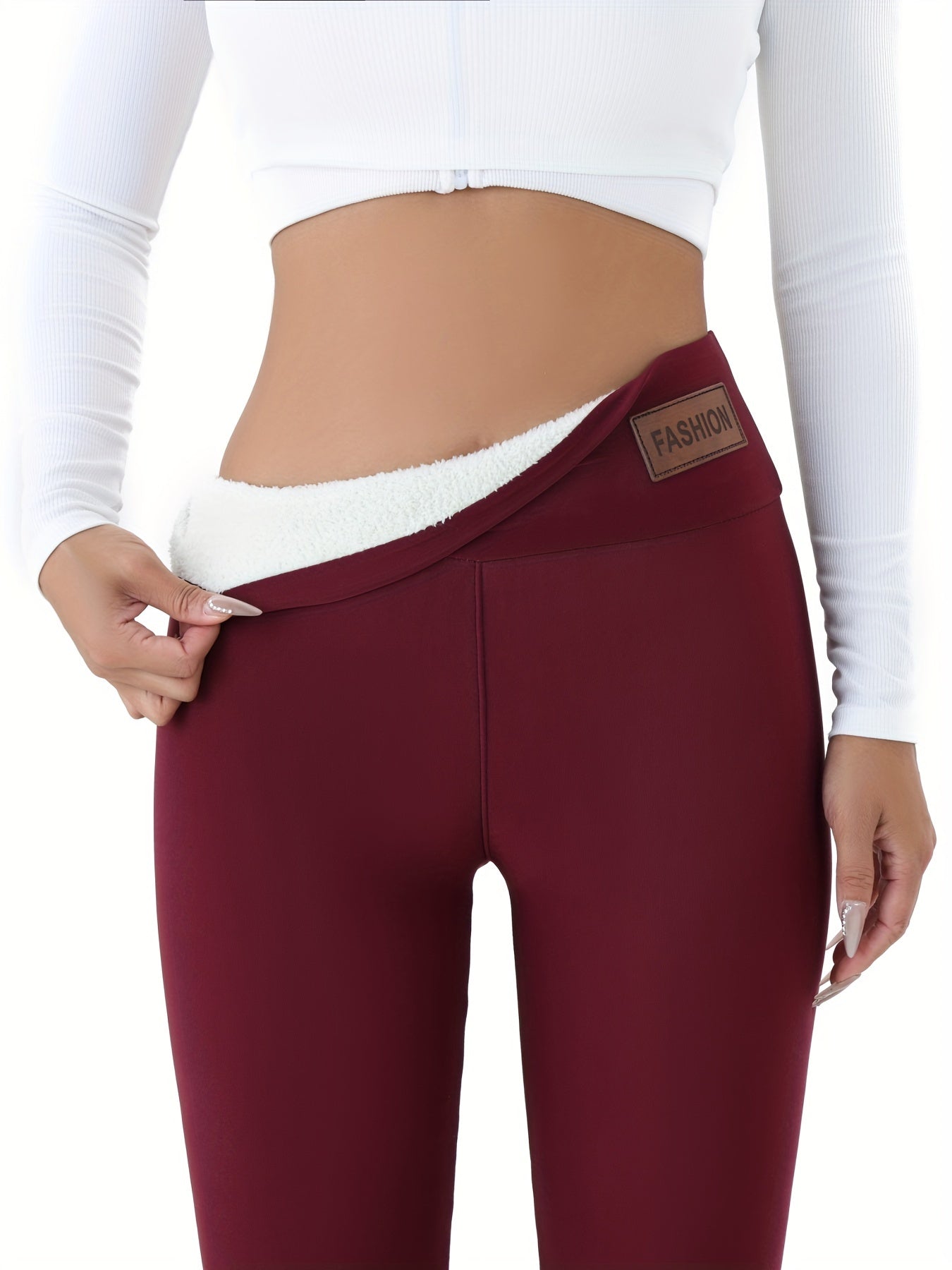 Autumn and Winter Fashion Label Tight Body Warm and Comfortable Tight Bottoms, High Elastic Warm Women's Sportswear