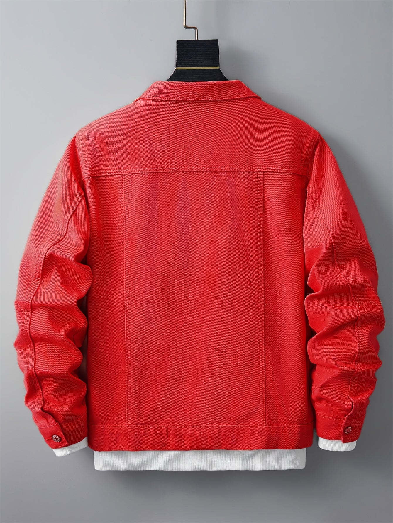 Men's Ripped Lapel Pocket Casual Denim Jacket