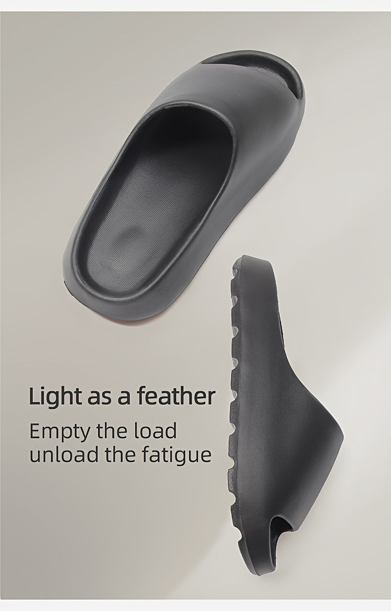 Unisex Soft Slippers, Comfortable Indoor/Outdoor Slide Sandals, Non-slip Textured Design, Stylish Footwear