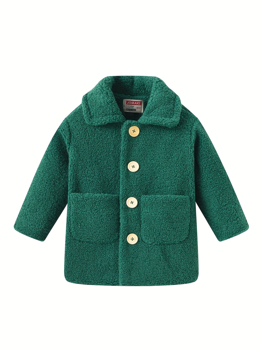 JOMAKE Girls' Winter Coat - Pastel Pink & Ombre Jacket with Button Front Closure, Soft Fleece-Lined Lapel Collar, Non-Stretchy Fabric for Everyday & Formal Events, Long Sleeve Casual Outerwear for School, Travel - Cute Korean