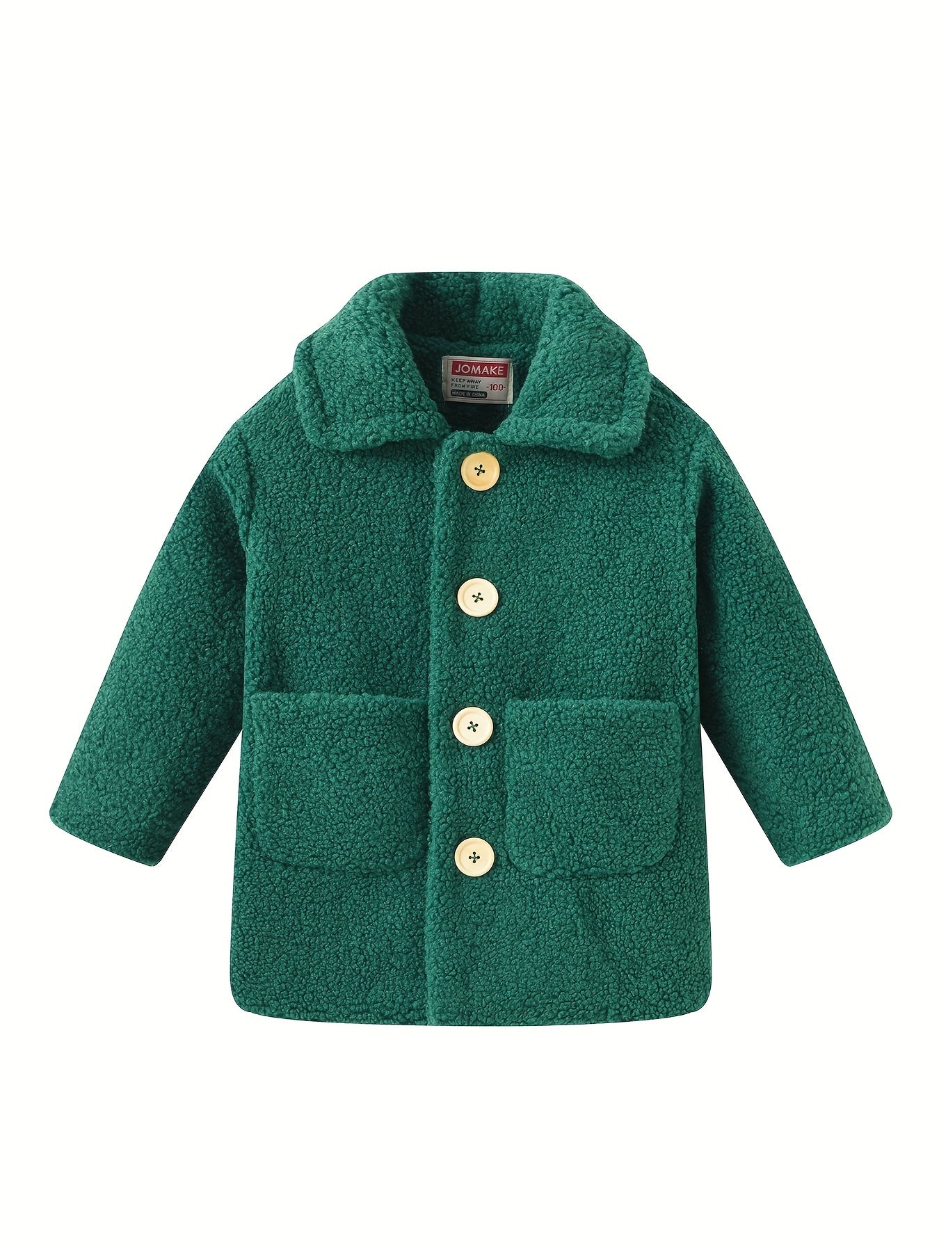 JOMAKE Girls' Winter Coat - Pastel Pink & Ombre Jacket with Button Front Closure, Soft Fleece-Lined Lapel Collar, Non-Stretchy Fabric for Everyday & Formal Events, Long Sleeve Casual Outerwear for School, Travel - Cute Korean