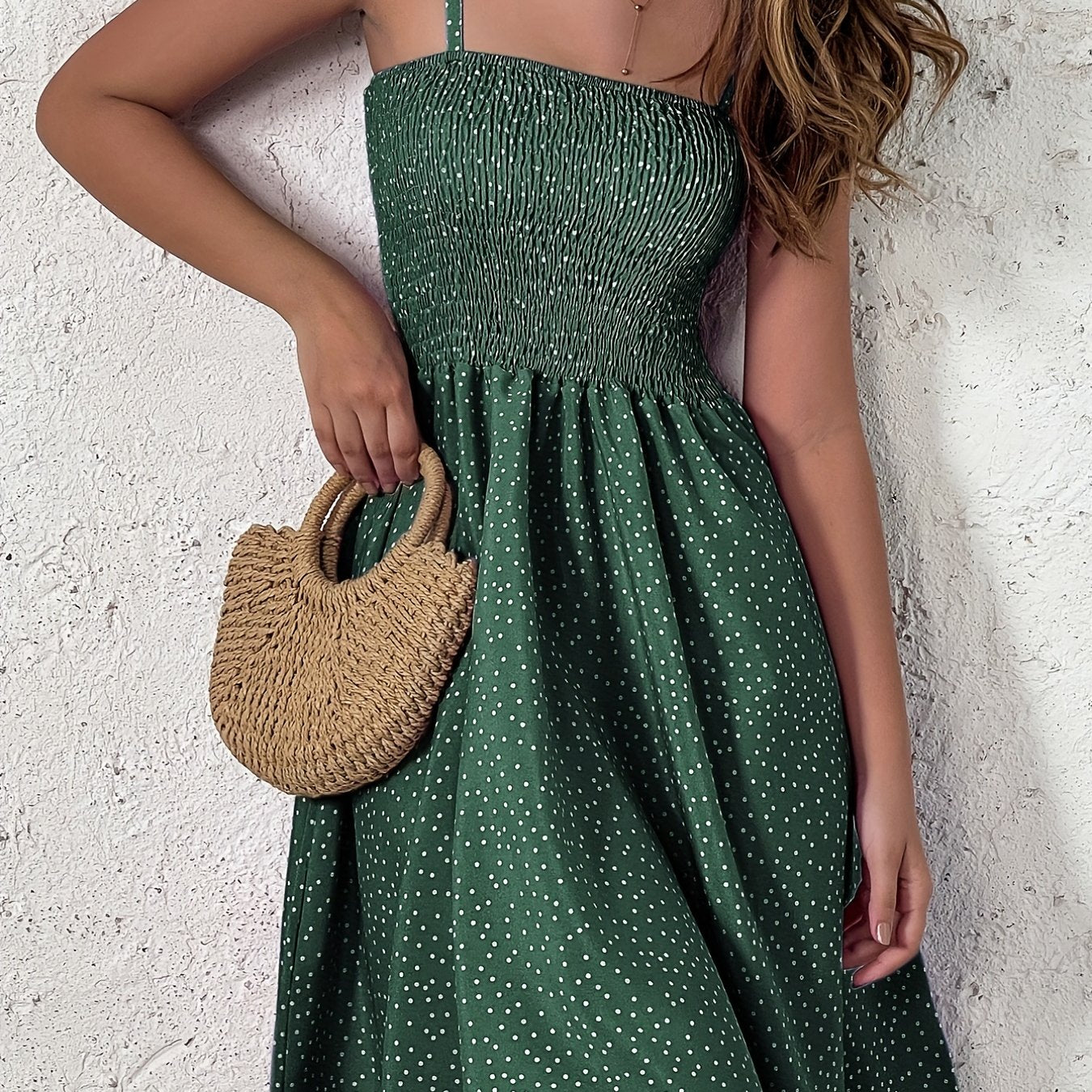 [Summer Cami Dress] Summer Backless Polka Dot Cami Dress | Women's Casual Clothing For Spring