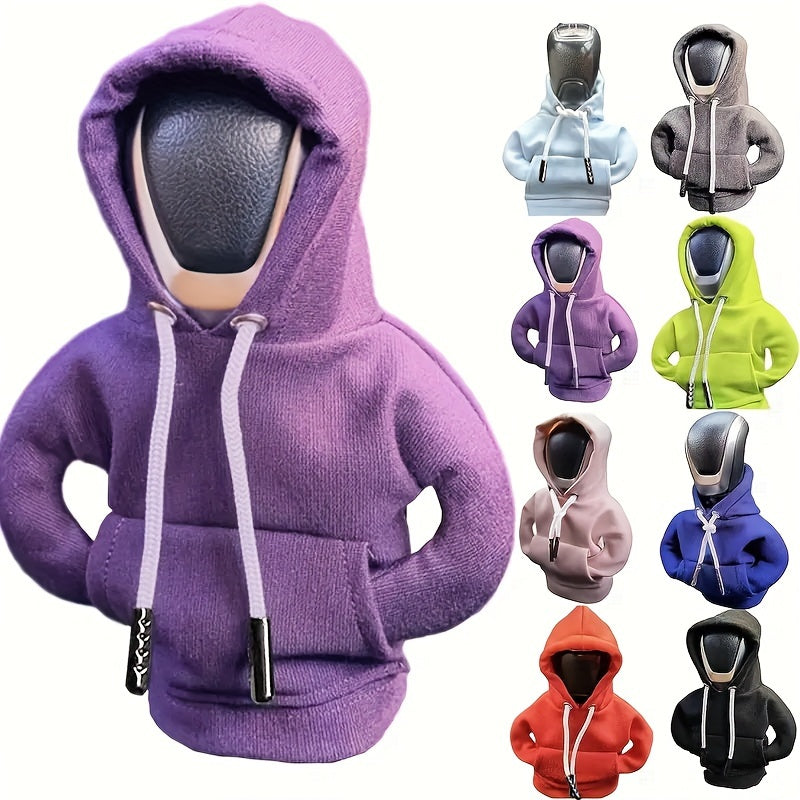 Mini Car Gear Shift Cover Hoodie Car Gear Shift Cover, Interior Accessories Shift Knobs Fashionable Shirt Trim