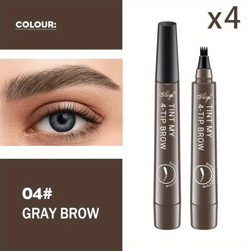 Waterproof Long-Lasting Microblading Eyebrow Pen - Creates Natural, Defined Brows With Micro-Fork Tip Applicator - Perfect Gift For Women With All Skin Types A Wild Eyebrow Easy To Use Easy And Fast Eyebrow Brush