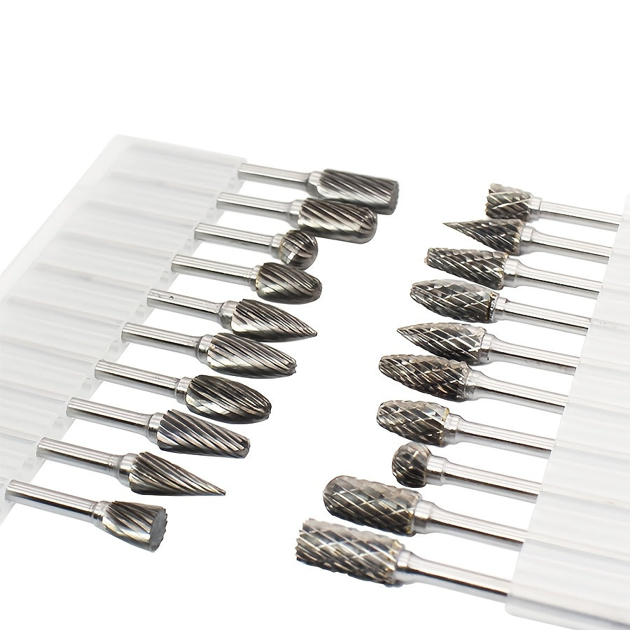 10pcs Tungsten Carbide Burr Set, Double Cut Alloy Steel Grinding Heads, Compatible with Dremel Rotary Tools, for Wood, Metal, Stone, Gemstone - Handheld & Welding Use, Assembly Required, Grinding Bits for Steel