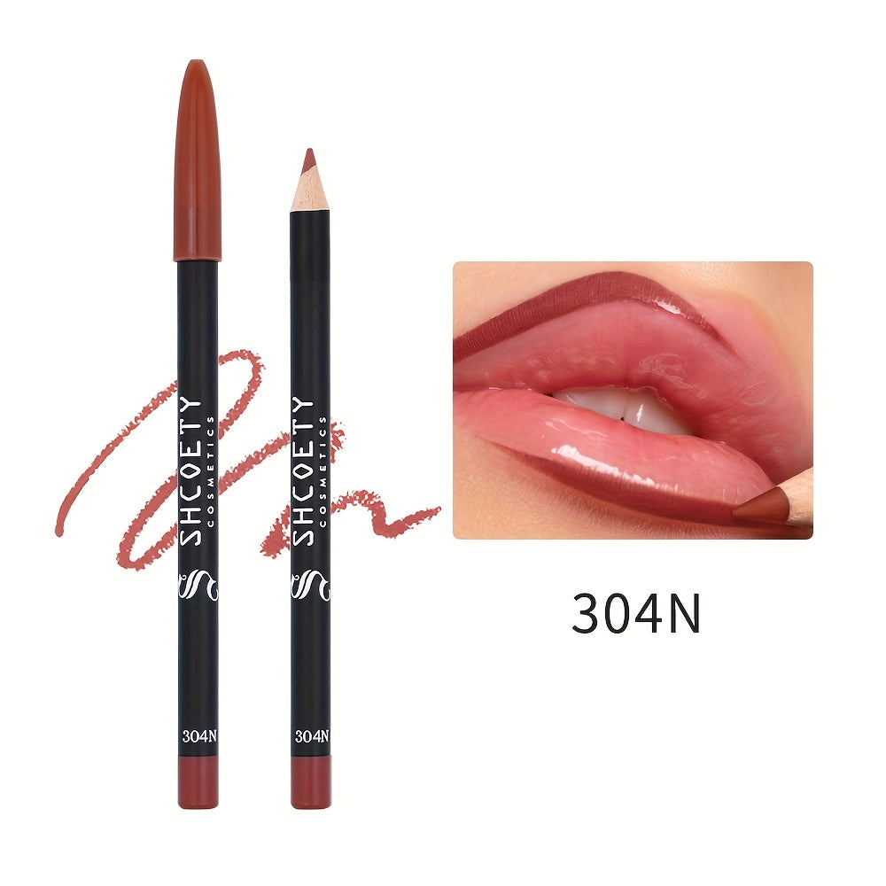 12-color Waterproof Matte Lip Liner, Long-lasting, Non-fading, Non-stick Cup, Not Easy To Take Off Makeup, Valentine's Day Gifts