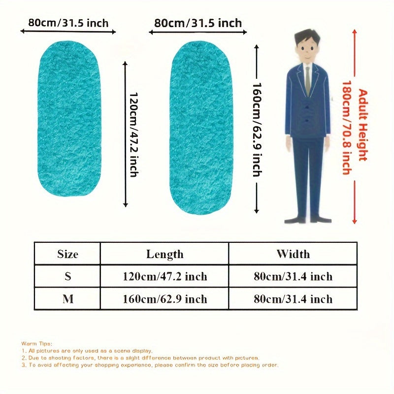 [Soft Polyester] Plush Oval Area Rug | Soft Polyester | Hand Washable | Bedroom and Living Room