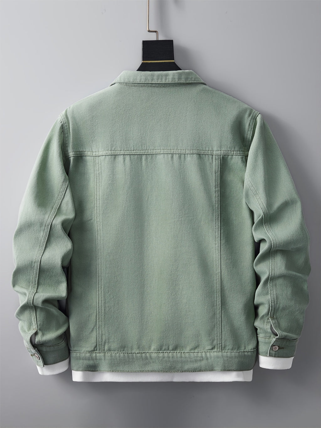 Men's Ripped Lapel Pocket Casual Denim Jacket