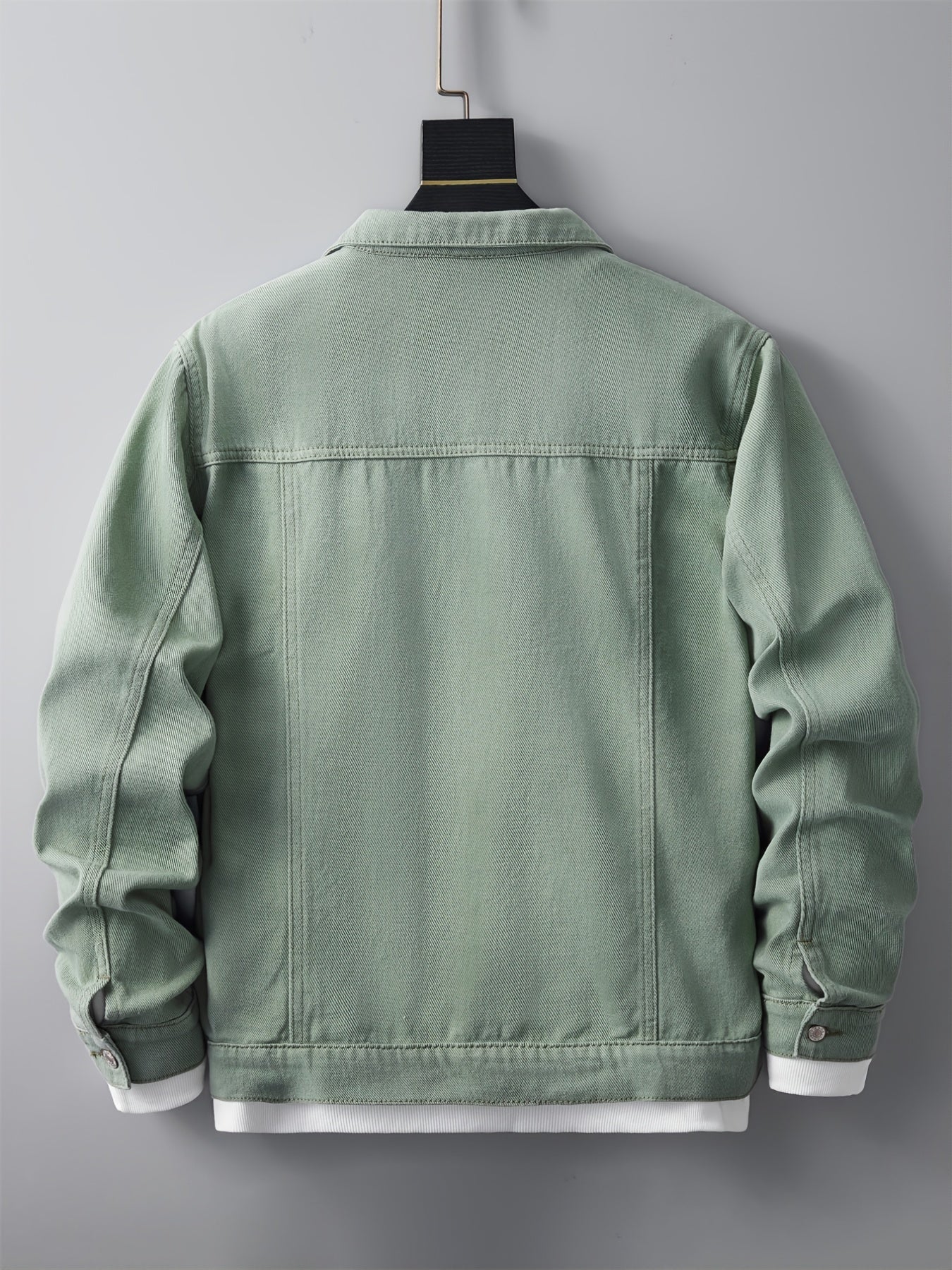 Men's Ripped Lapel Pocket Casual Denim Jacket