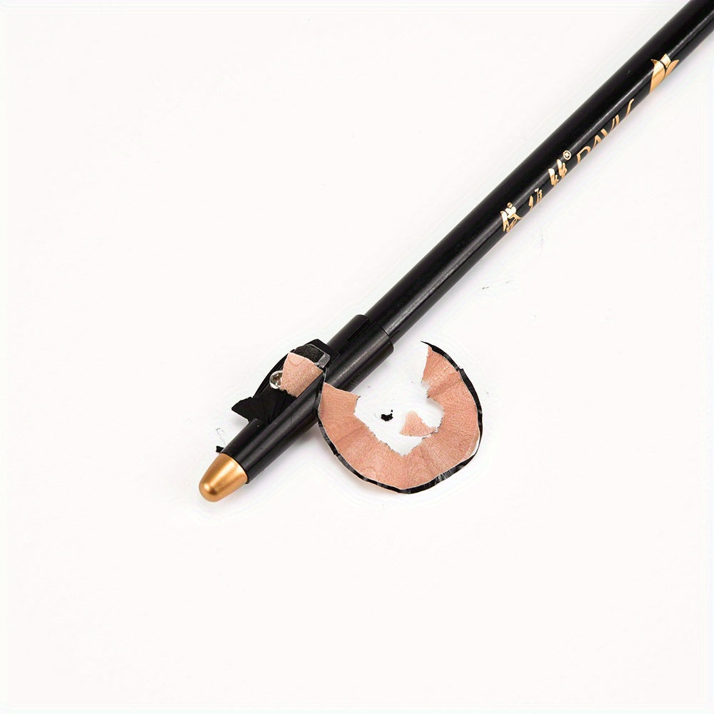 Wooden Makeup Pen With Pencil Sharpener Black Pearlescent White Multi-color Lip Liner Eyeliner Lying Silkworm Eyebrow Pencil Multi-purpose Makeup Tool Valentine's Day Gifts