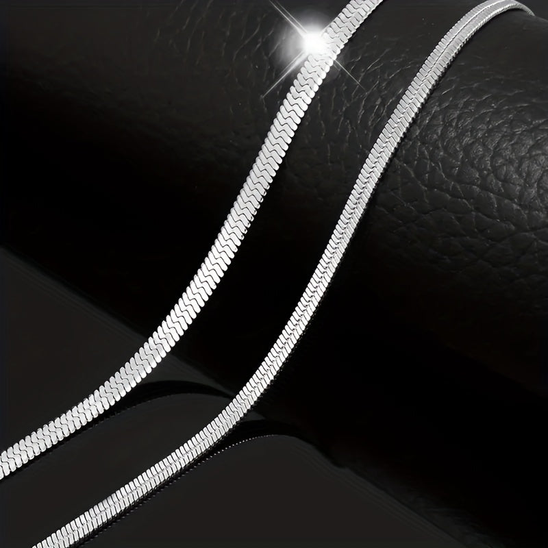 Never Fade Stainless Steel Blade Chain Clavicle Chain Unisex Flat Snake Chain Chain Stainless Steel Couple Chain Extension Chain