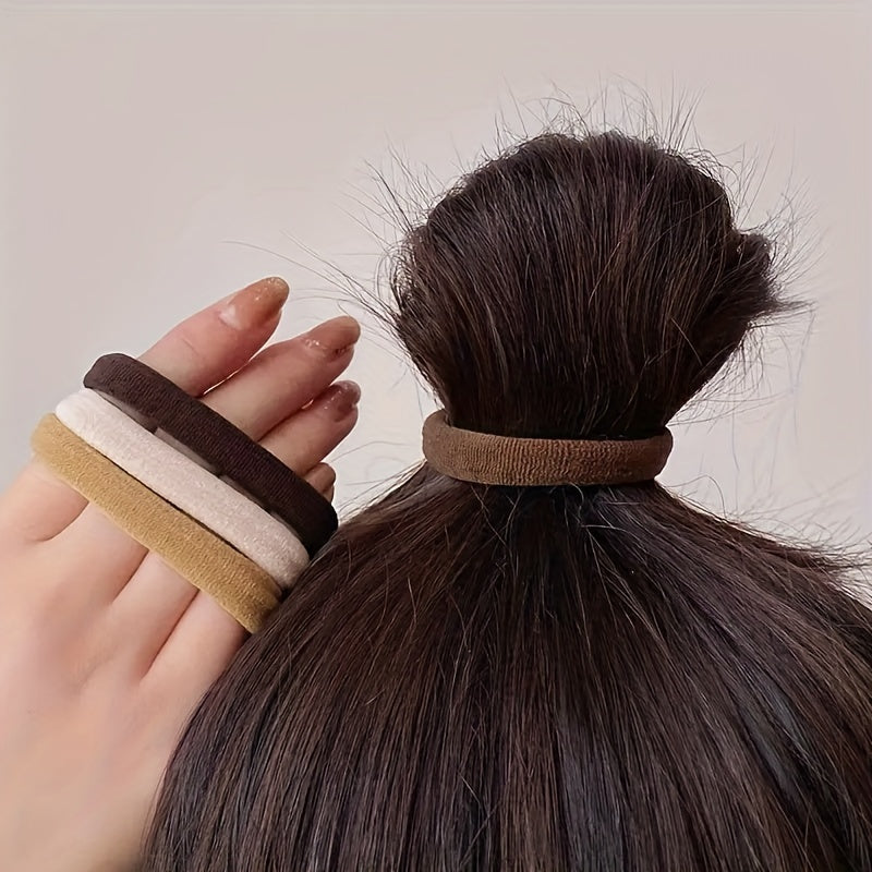 50pcs/100pcs High Elastic Hair Ring French Style Thick Women's Hair Rope Graduation Gift