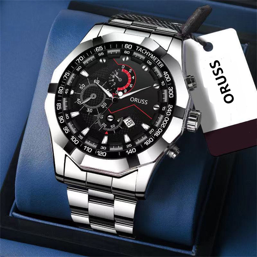 Large Dial Fashion Versatile Trend Men's Watch Waterproof Luminous Student Men's Watch, Ideal Choice For Gifts