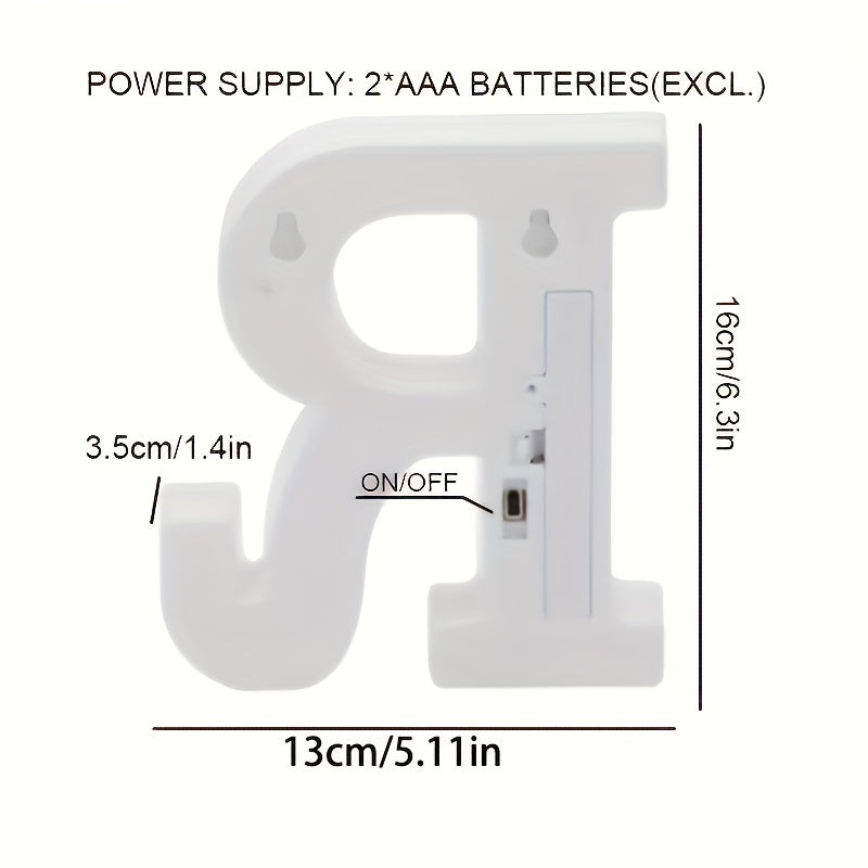 1pc Alphabet Letter LED Lights Luminous Number Lamp Decor, Battery Night Ligh, t For Home Wedding Birthday Christmas Party Decoration Letters Numbers Light, Home Decor