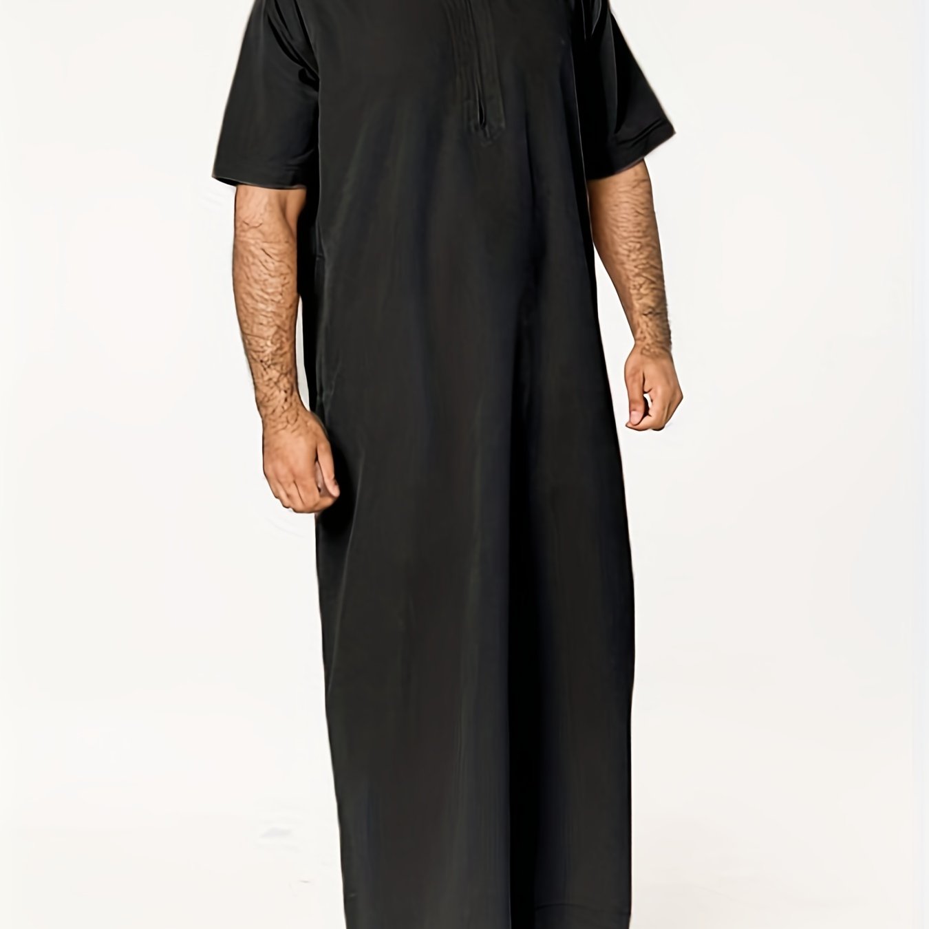 Plus Size Men's Solid Color Robe for Cultural Activities In Arabic, INCERUN