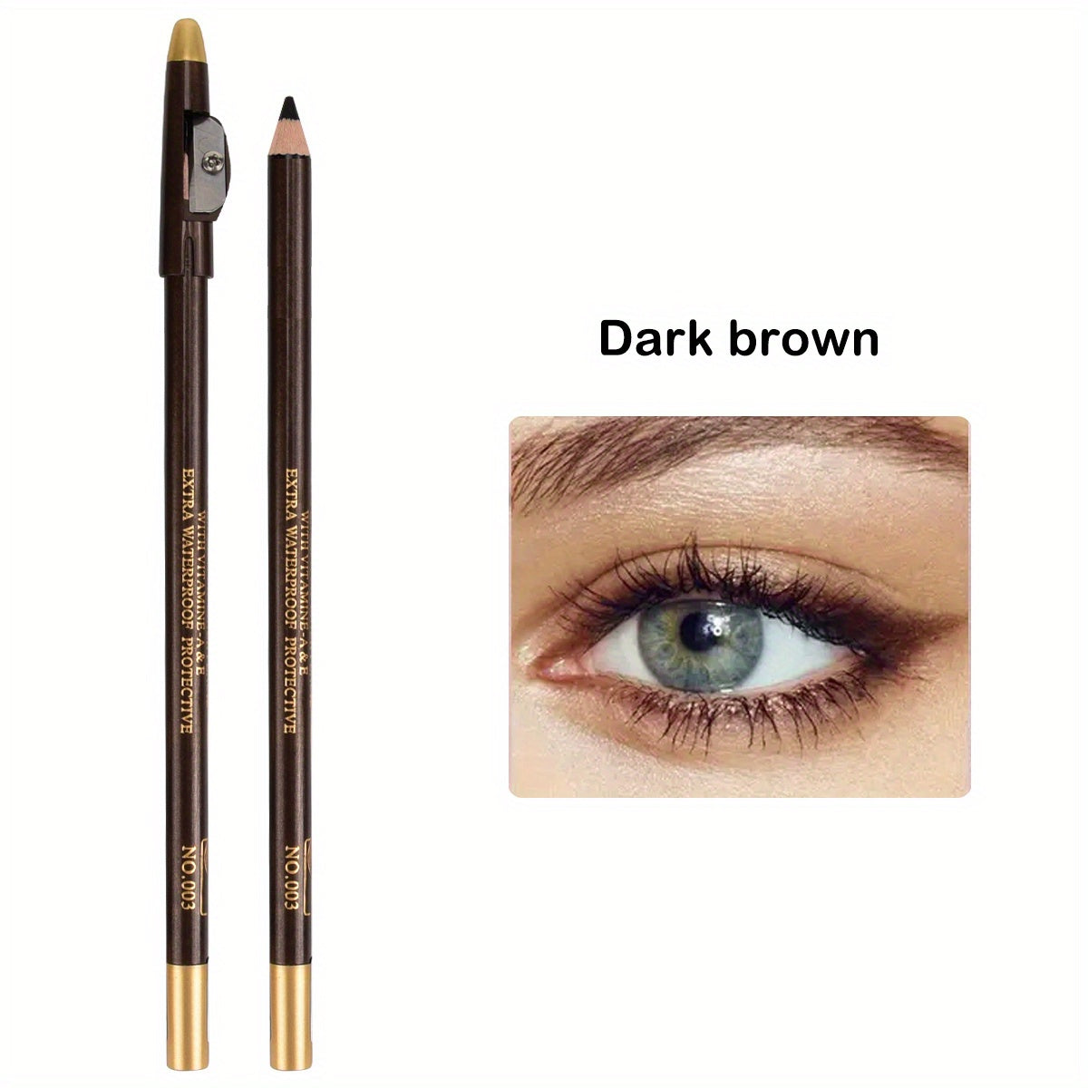 Wooden Makeup Pen With Pencil Sharpener Black Pearlescent White Multi-color Lip Liner Eyeliner Lying Silkworm Eyebrow Pencil Multi-purpose Makeup Tool Valentine's Day Gifts