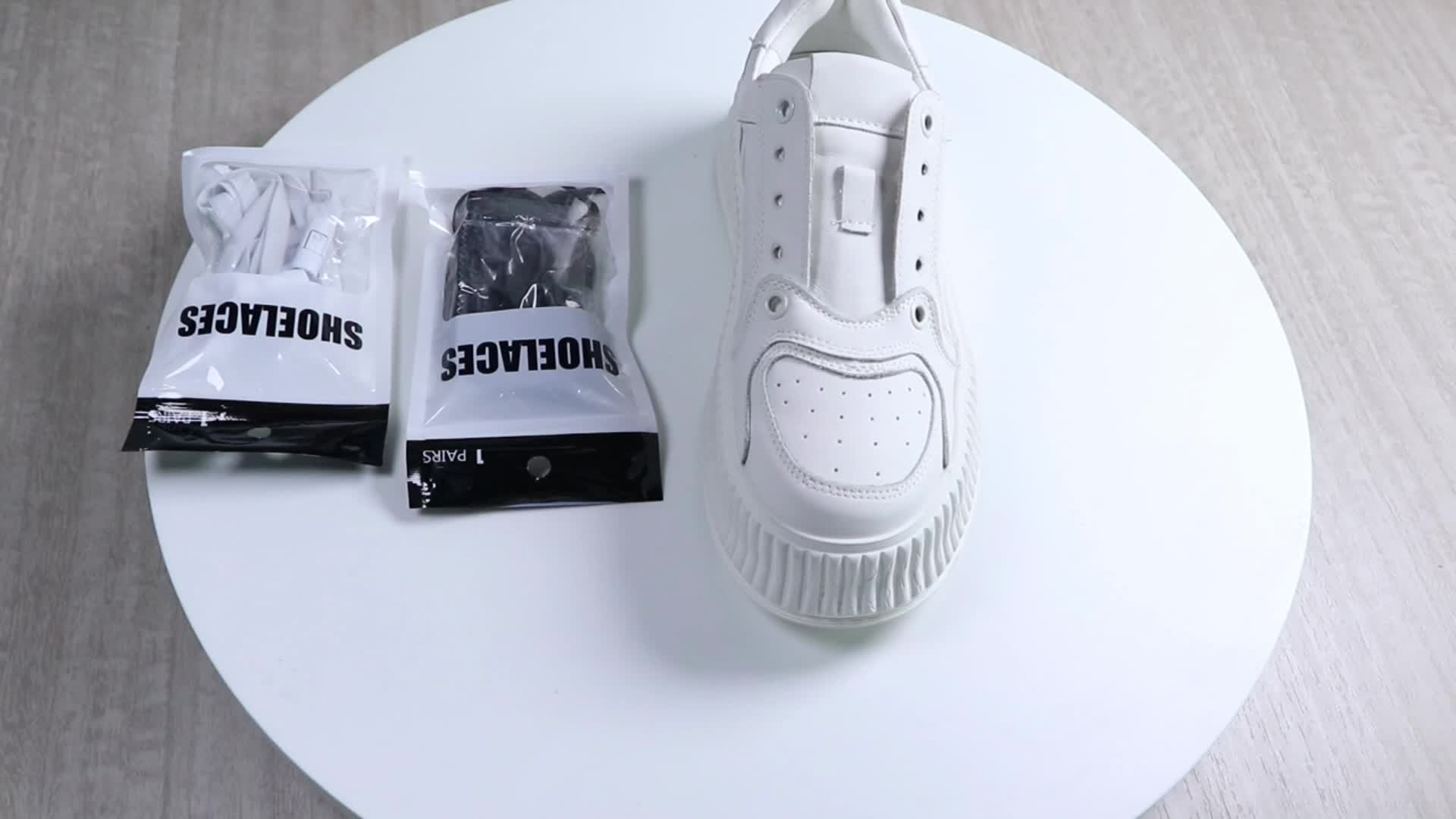 [Polyester Sneaker Accessories] White Polyester 1Pair Women's Sneaker Accessories, No Laces with Buckles