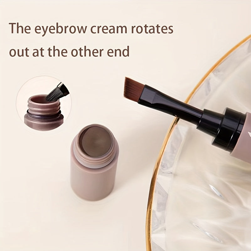 Waterproof and Sweat Proof Double-ended Eyebrow Cream - Smudge Proof Long Lasting Makeup Without Separation - Eyebrow Pencil With Matching Brush Eyebrow Pomade