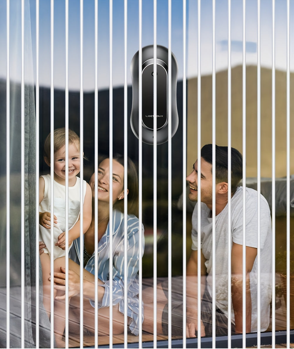 Robot Window Cleaner Liectroux YW810, 2-Way Water Spray, Ultra-thin, Robot Vacuum Cleaner For Windows, Home Electric Glass Washer & Wiper, Dry & Wet Mopping, AI Route, Brushless Motor, APP & Remote Control, Quadruple Security