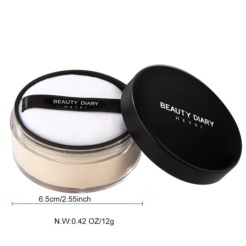 Loose Powder Makeup, Oil Control Matte Medium Coverage for All Skins, Medium Light Beige, Waterproof Sweat-Proof Makeup