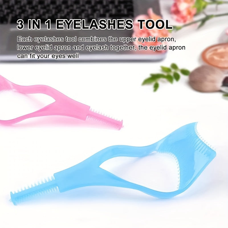 1/3/5 Pcs Eyelash Makeup Auxiliary Tool Upper Lower Eye Lash Mascara Guard Applicator Guide Helper With Eyelash Comb For Makeup