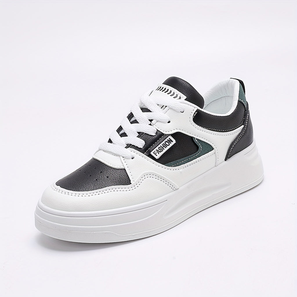 Women's Lightweight Sneakes, Low Top Lace Up Platform Casual Shoes, Women's Fashion Footwear