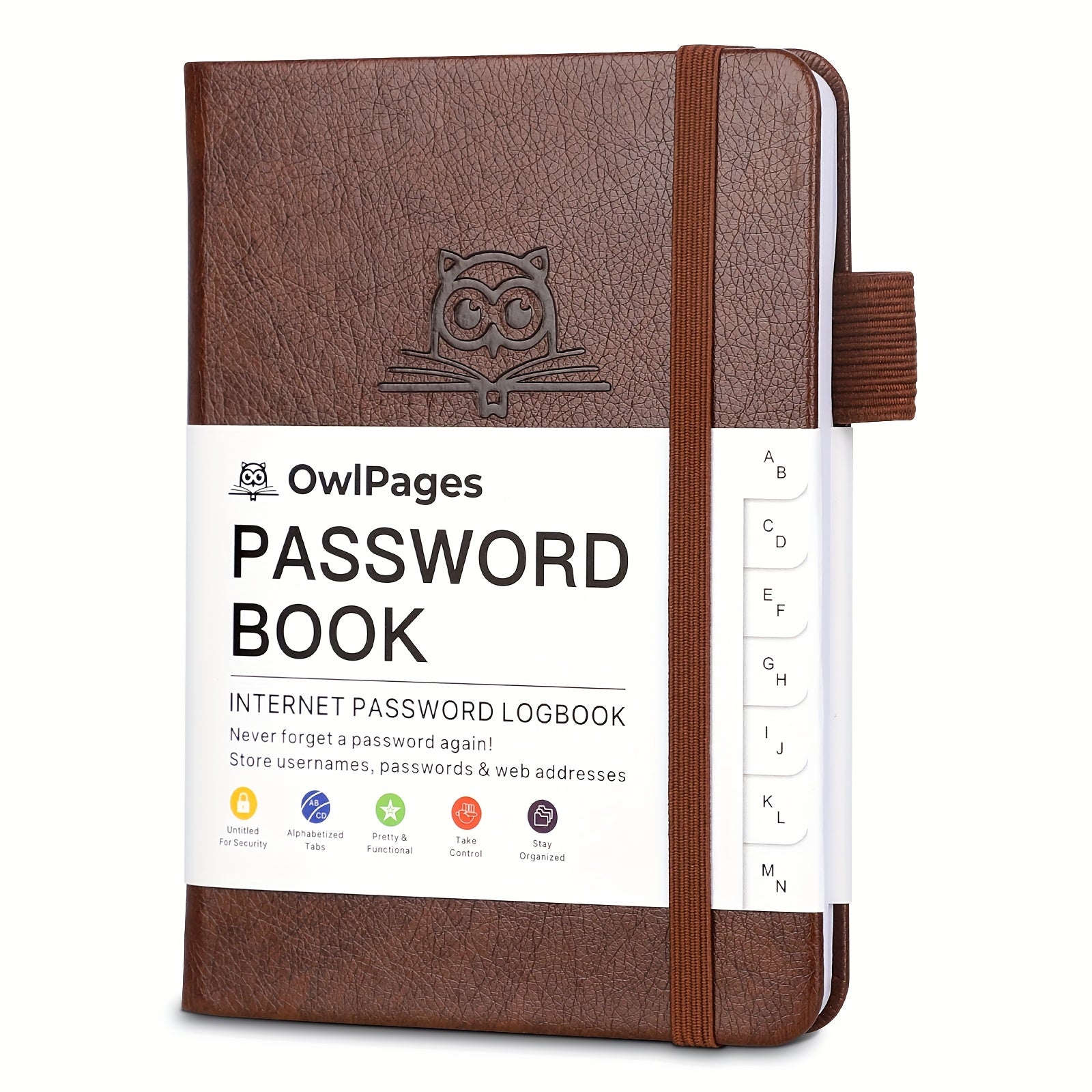 Password Book With Alphabetical Tabs. Hardcover Password Keeper Notebooks For Seniors, Internet Password Logbook Journal, Address Organizer For Computer &amp; Website Logins, Pocket Size