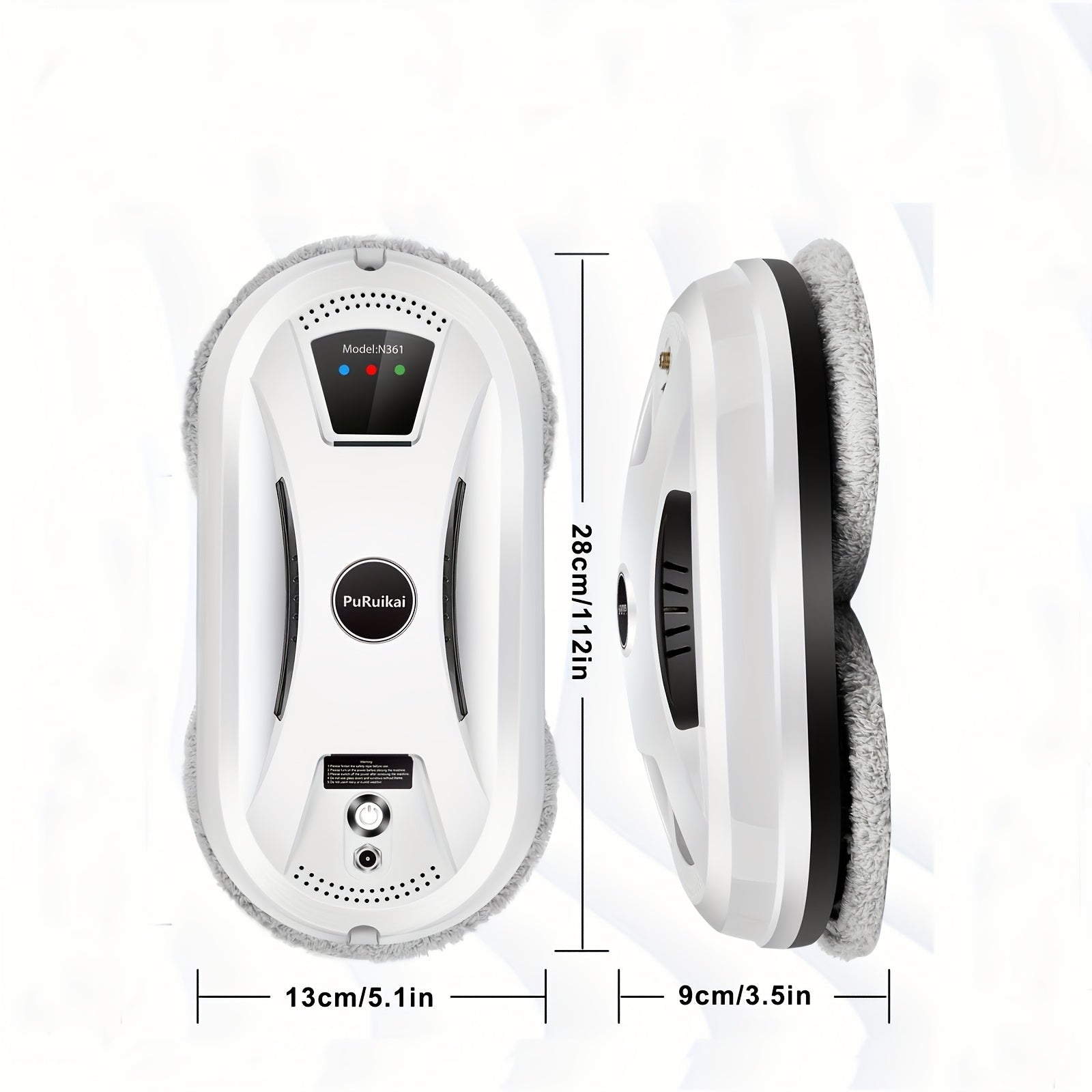 Local Warehouse Ultra-Thin Automatic Window Cleaning Robot PuRuiKai for Room Glass Cleaning