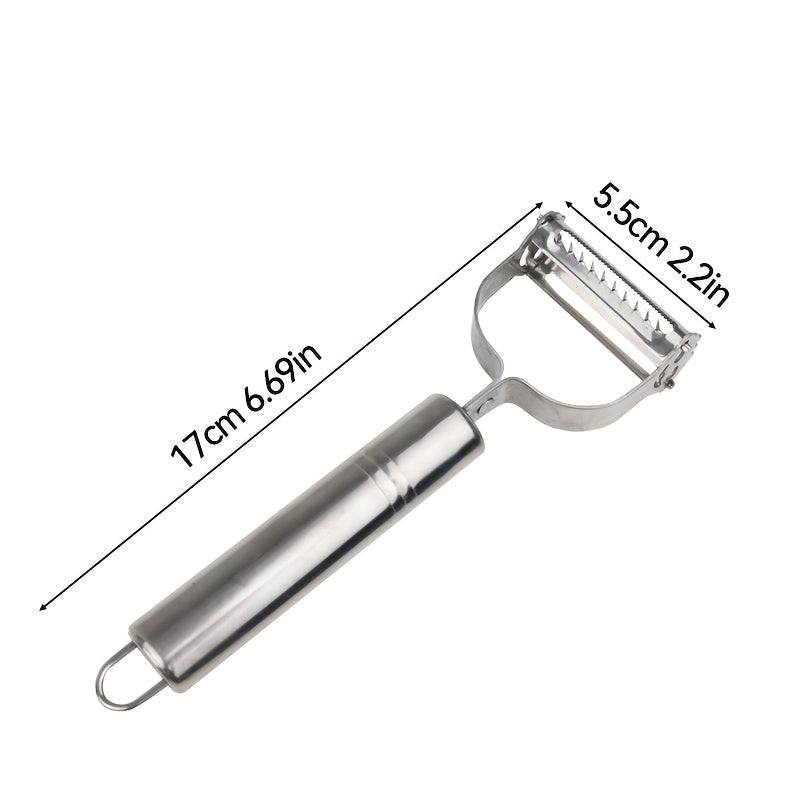 A Versatile Fruit And Potato Grater Made of Stainless Steel, Perfect for Dining And Unwinding, A Manual Kitchen Ideal for Restaurants.