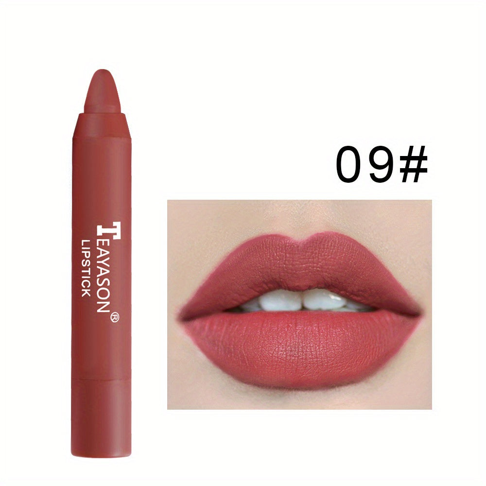 12 Colors Matte Moisturizing Lipstick Crayons - Vibrant Lipstick for Smooth, Long-Lasting, Waterproof Finish - Perfect Valentine's Day Gift for Her