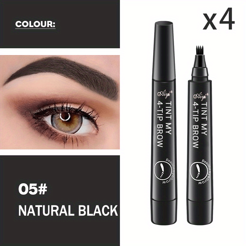 Waterproof Long-Lasting Microblading Eyebrow Pen - Creates Natural, Defined Brows With Micro-Fork Tip Applicator - Perfect Gift For Women With All Skin Types A Wild Eyebrow Easy To Use Easy And Fast Eyebrow Brush