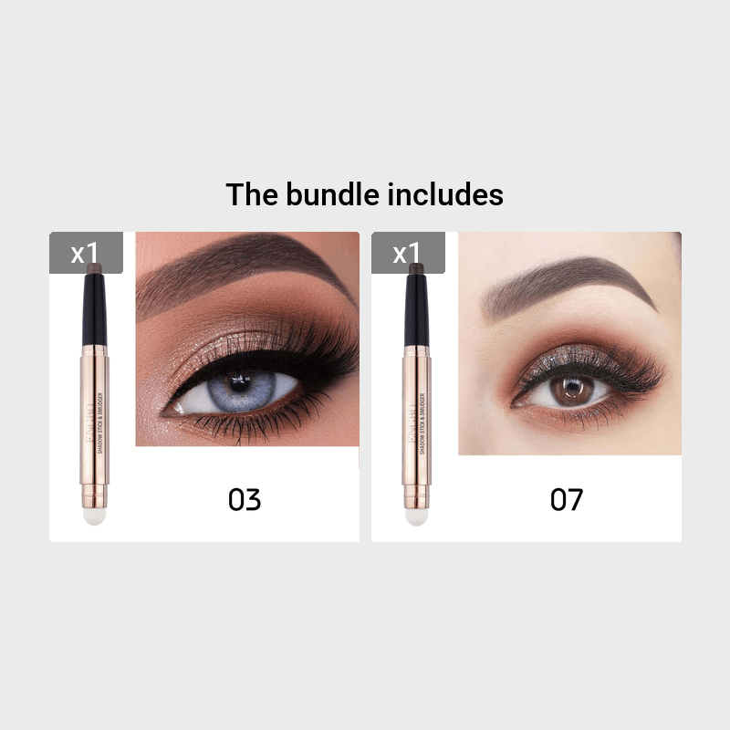 Eyeshadow Stick With Sponge Tip Glitter Creamy Eyeshadow Pencil Crayon Brightening Makeup (12 Midnight Black Matte) With Soft Waterproof Long Lasting Eyeshadow Highlighter Makeup For Music Festival