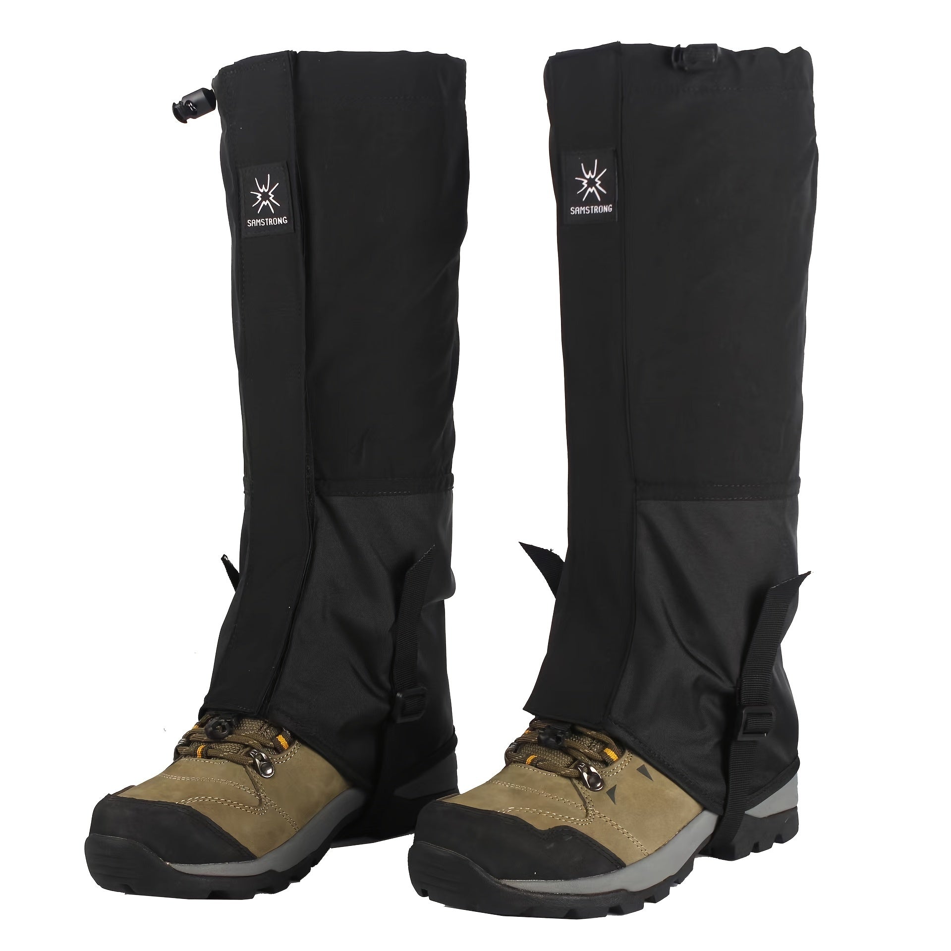 Waterproof Snowproof Leg Gaiters - Full Coverage Ankle Protection with Easy On/Off, Durable Waterproof Material for Skiing, Snowboarding, Hiking, Ice Climbing - Compatible with Alpine Boots & Shoes - Ideal for Winter Sports &