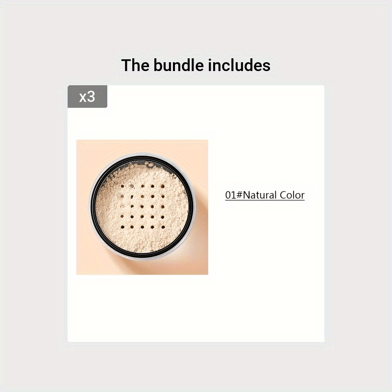 Loose Powder Makeup, Oil Control Matte Medium Coverage for All Skins, Medium Light Beige, Waterproof Sweat-Proof Makeup