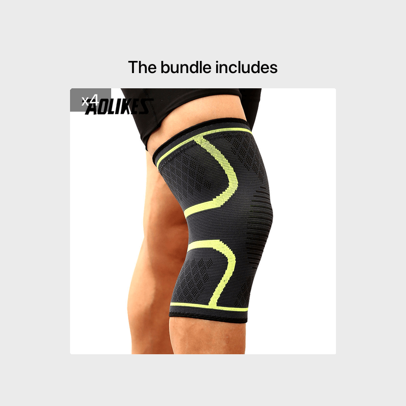 1pc AOLIKES Compression Knee Sleeve - Breathable, Non-Slip, Ideal for Running, Volleyball, Basketball, Yoga, Tennis, Football and more - Durable Polyamide & Nylon, Fitness Enthusiasts, Athletes, Fitness Accessory, Sports Gear