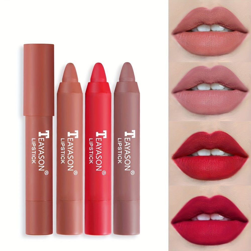 12 Colors Matte Moisturizing Lipstick Crayons - Vibrant Lipstick for Smooth, Long-Lasting, Waterproof Finish - Perfect Valentine's Day Gift for Her