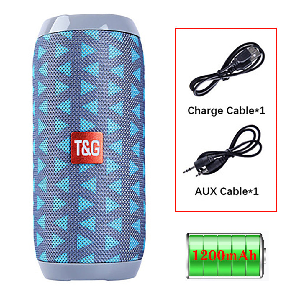 TG117 Wireless Speaker with Subwoofer, 3D Surround Sound, Portable Outdoor Speaker, Supports TF Card/U Disk, TWS, Hands-Free Calling, Compatible with Mobile Phones/Tablets, Built-in Microphone, T&G