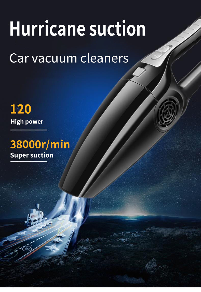 Car Vacuum Cleaner for Home Use, Large Suction Powerful Powerful Vacuum Cleaner for Car, Small Car Interior Vacuum Cleaner, Dry and Wet Dual-Use, Without Battery