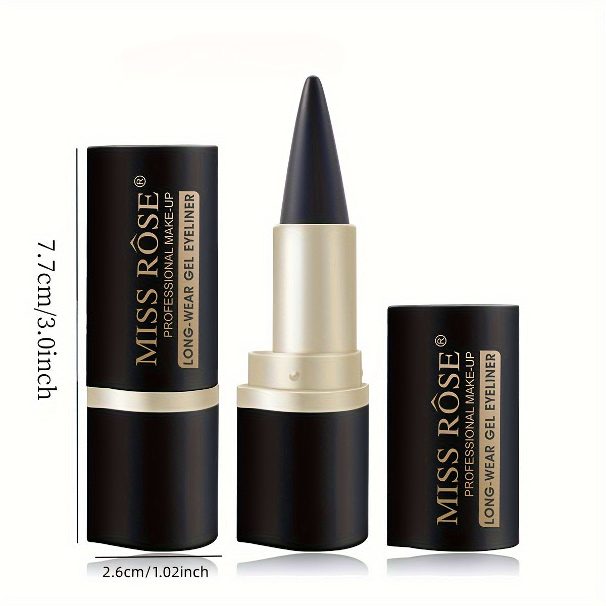 Single-head Matte Waterproof and Smudge Proof Black Eyeliner Balm Solid