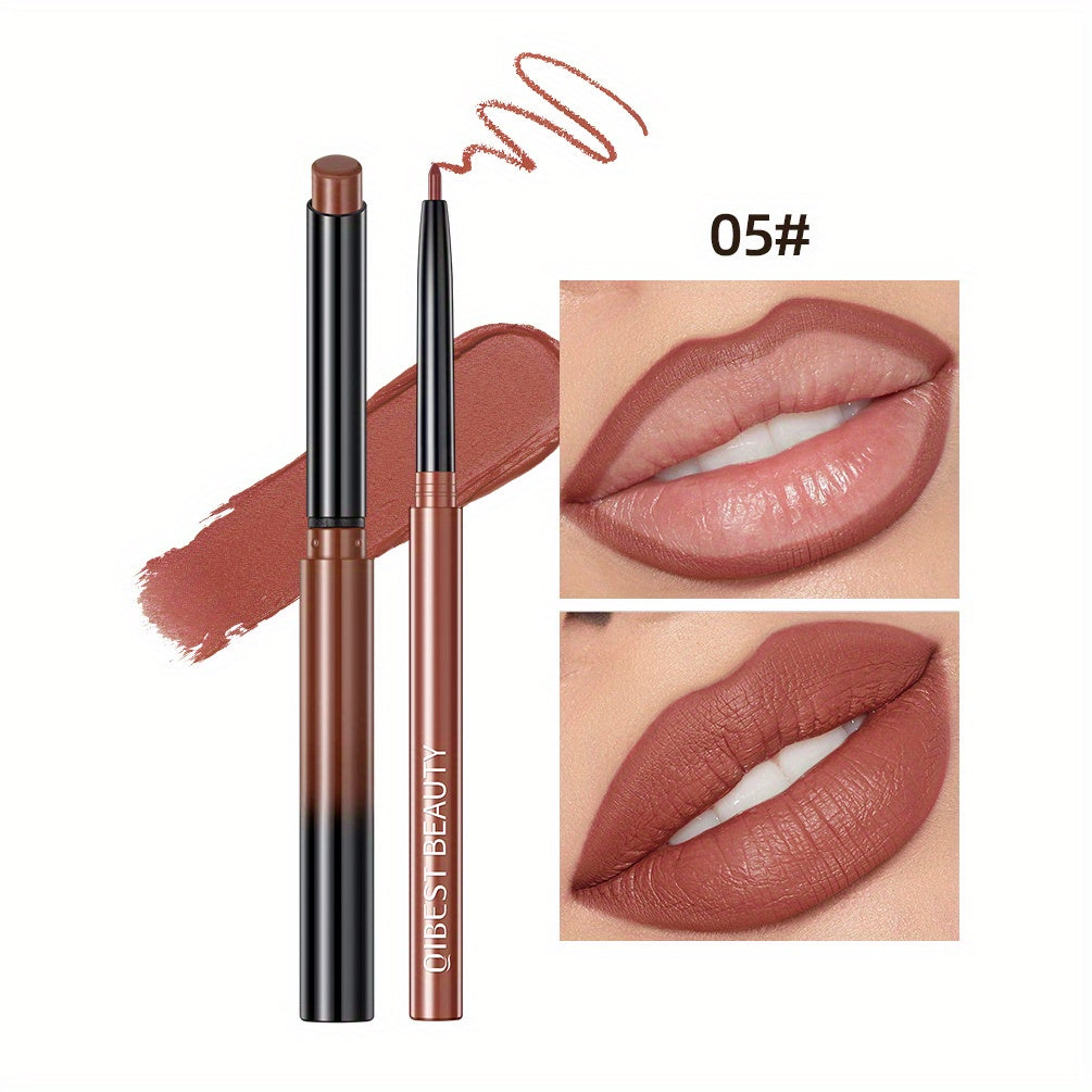 Matte Lip Liner Pencil Lipstick Set, Colorfast Smudge Proof Long Lasting Waterproof Nude Color Lip Liner, Any Skin Type Applicable Multifunctional Travel Size Portable Stage Makeup, Ideal Gift For Mother's Day Makeup Set Cont