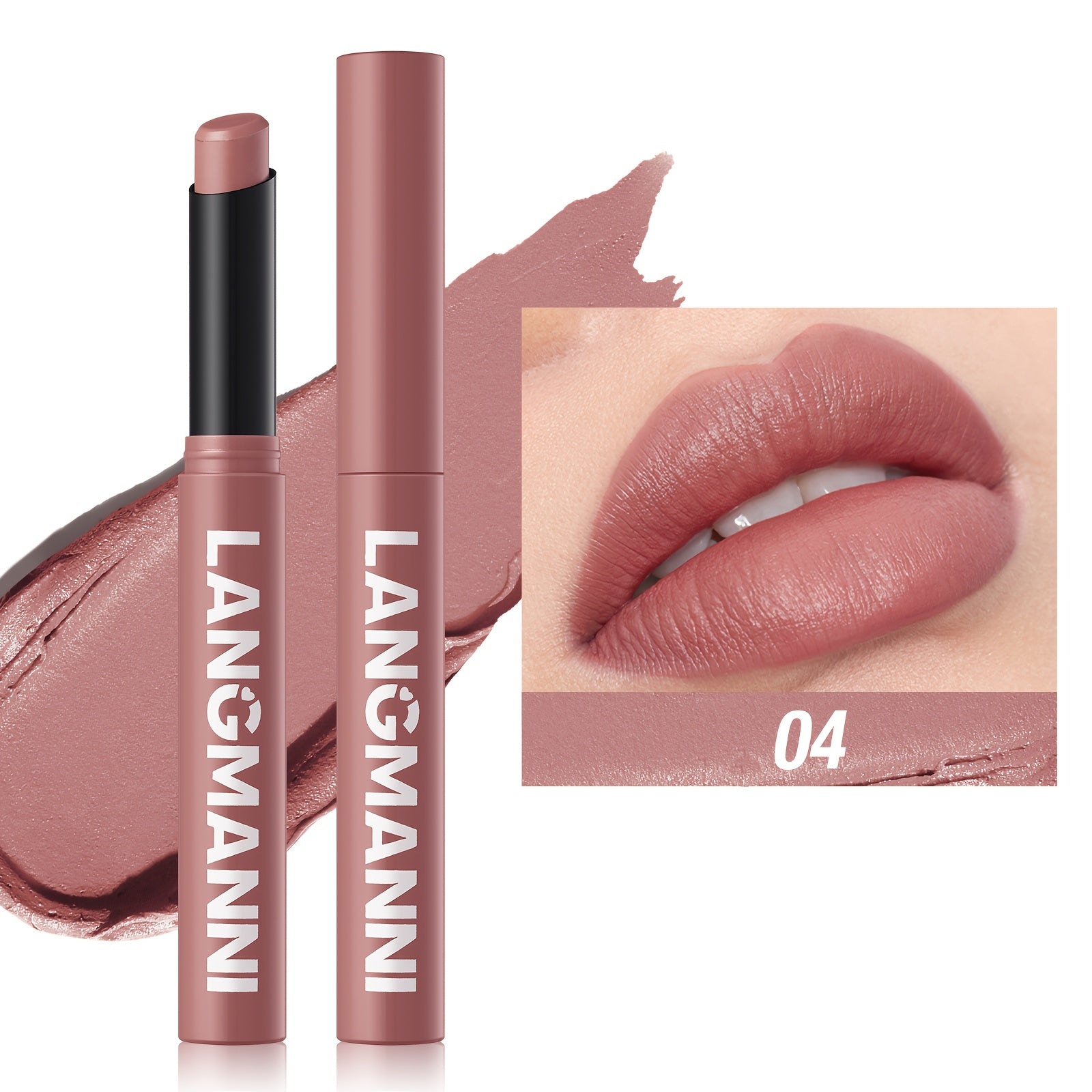 Smooth Velvet Matte Lipstick, Easy To Apply, Moisturizing And Hydrating Lip Balm, Natural Shine