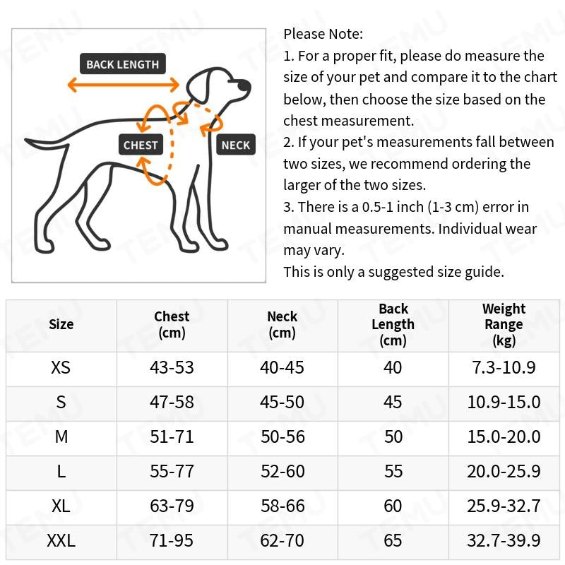 Double-Layer Winter Dog Jackets, Dog Coats For Large Dogs In Winter, Dog Raincoat - Waterproof Dog Clothes Christmas Gift