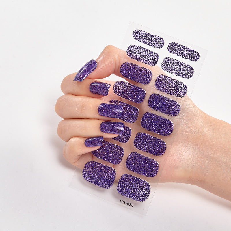 Sparkly Full Cover Nail Art Stickers - Self-Adhesive Nail Decals for Women - Easy to Apply and Long-Lasting Nail Art Strips