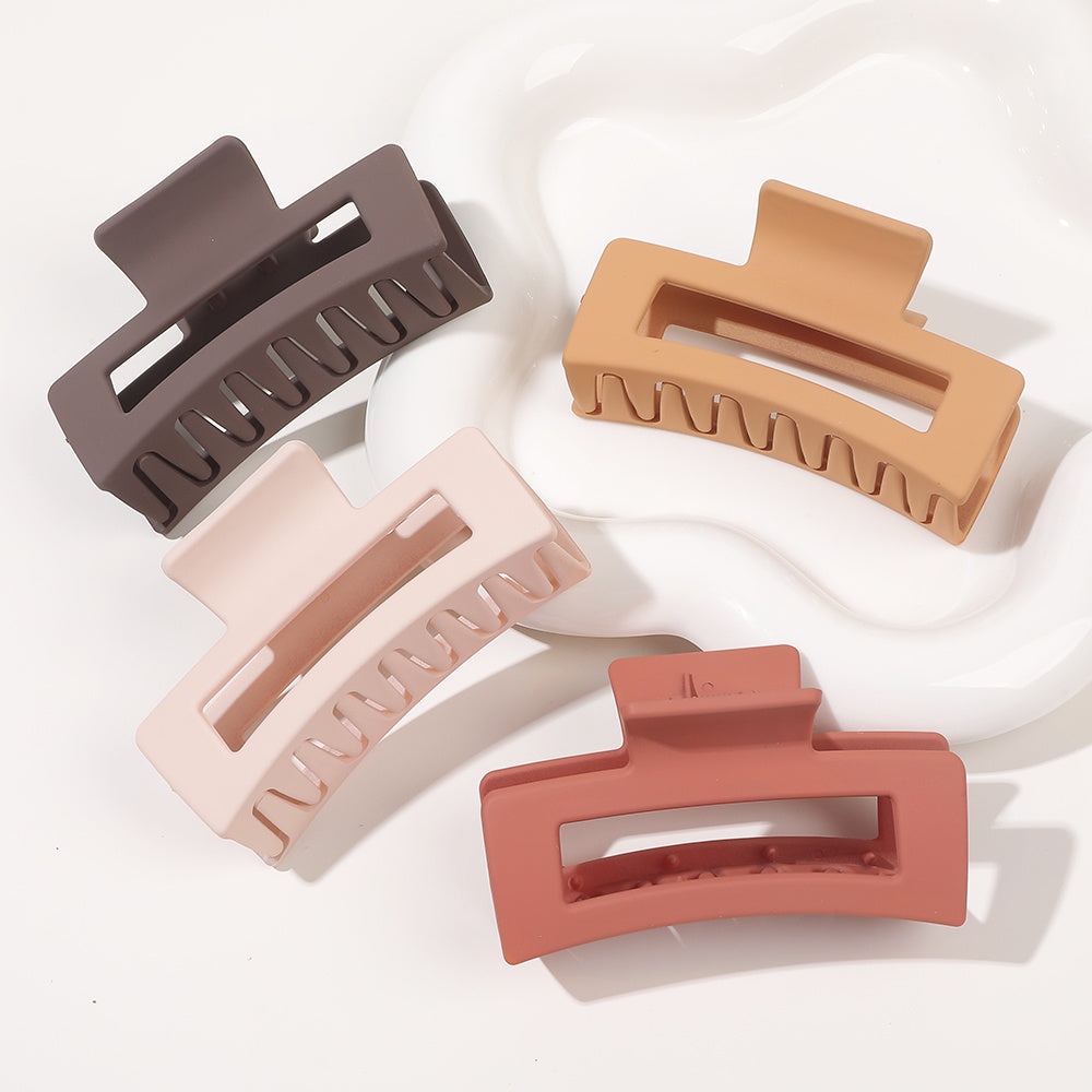 4pcs Strong Hold Hair Claw for Women - Medium Rectangle Clip with Non-Slip Grip for Thick and Thin Hair - Cute and Stylish Jaw Clip for Hair Styling Accessories