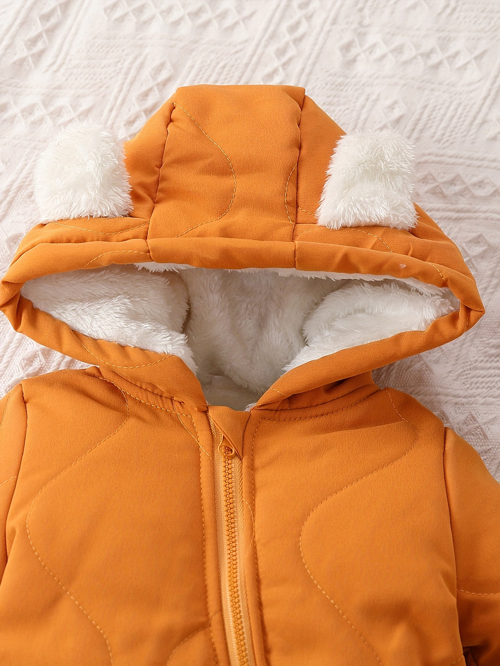 Baby Thickened Romper Autumn and Winter Outdoor Suit Newborn Set with Fleece Lining Zipper for 0-1 Year Old Youngsters' Clothes Christmas/Halloween/Thanksgiving Day, for Outdoor